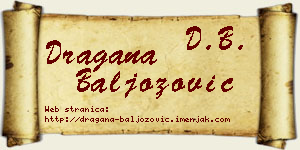 Dragana Baljozović vizit kartica